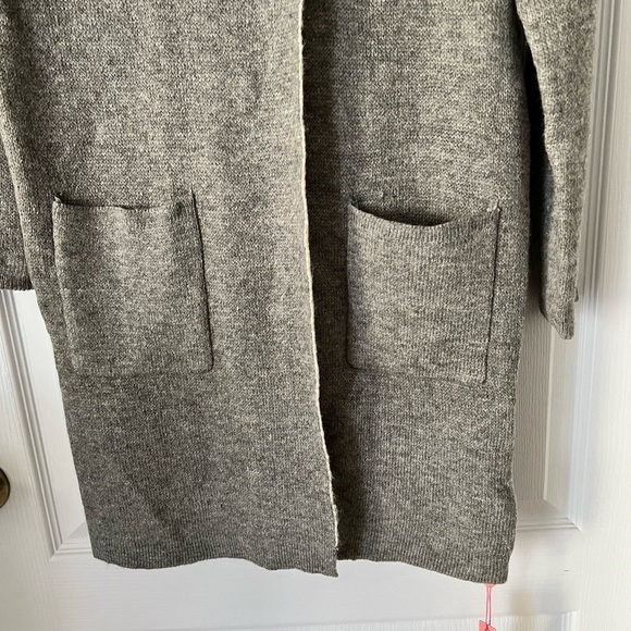 BlankNYC Gray Hooded Cardigan Sweater Coat Pockets - Picture 5 of 8